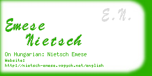 emese nietsch business card